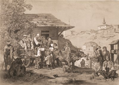 Bulgaren bei Varna, gedruckt von Lemercier, Paris von Jules Joseph Augustin Laurens